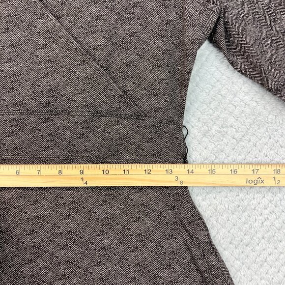 Toad&Co Womens Dress Herringbone V Neck Half Sleeve Belted Organic Cotton Small - Picture 8 of 15